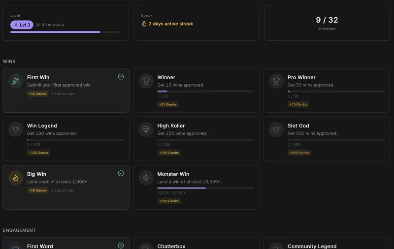 Levels, Achievements and Streaks Are Here