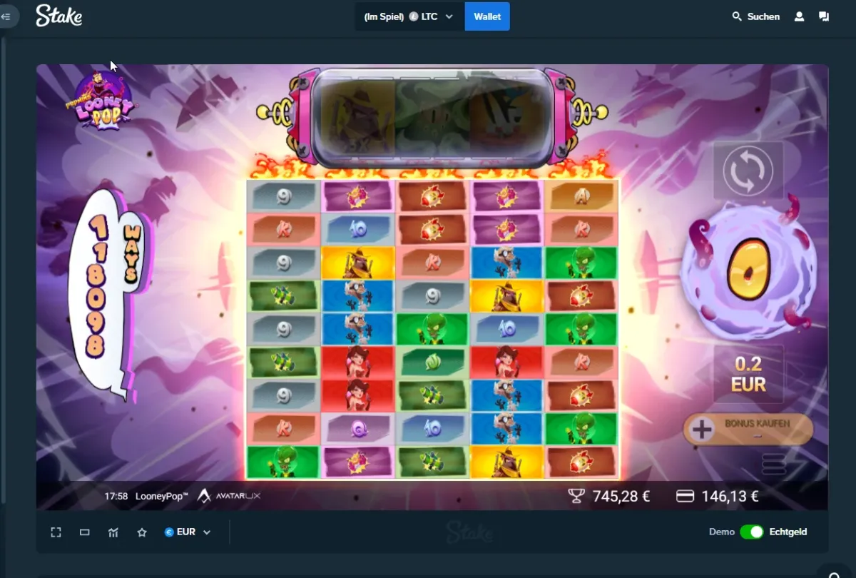 Looney Pop win screenshot