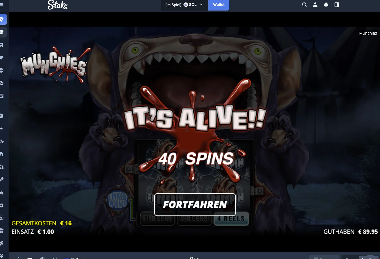 Munchies win screenshot