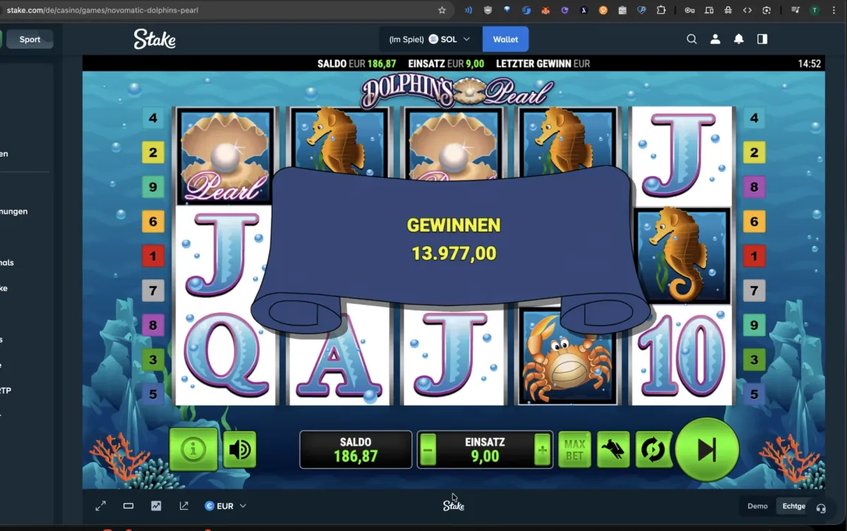 Dolphin's Pearl win screenshot