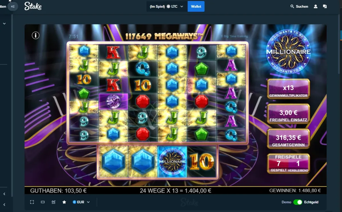 Millionaire win screenshot