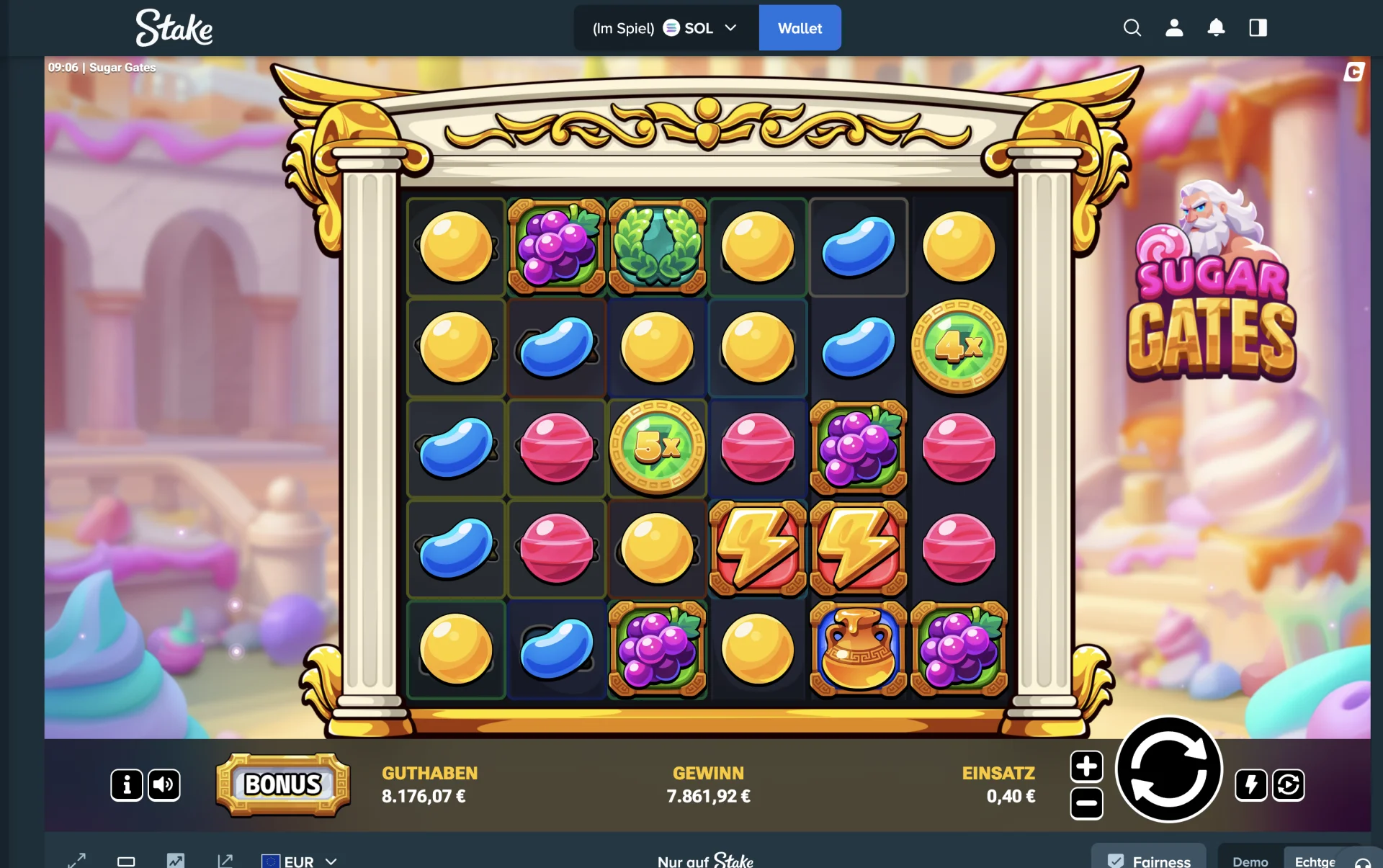 Sugar Gates win screenshot