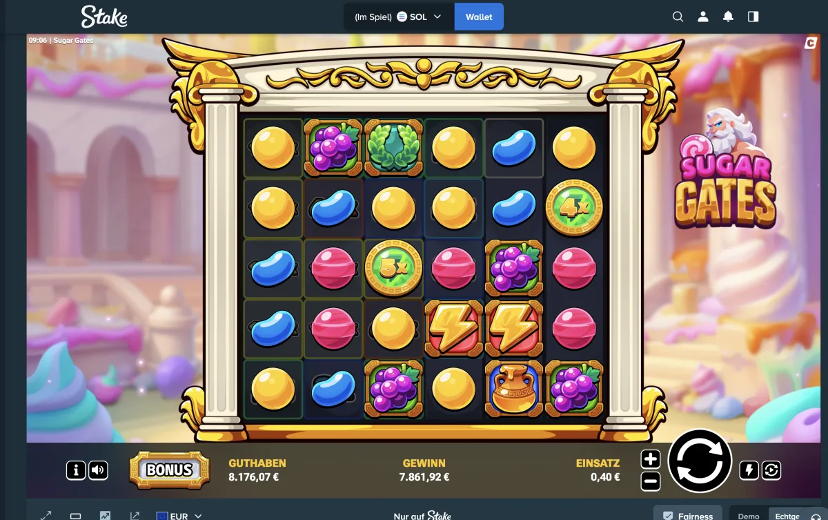 Sugar Gates win screenshot